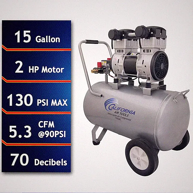 California Air Tools 15-Gal Portable Electric 125 PSI Horizontal Air Compressor