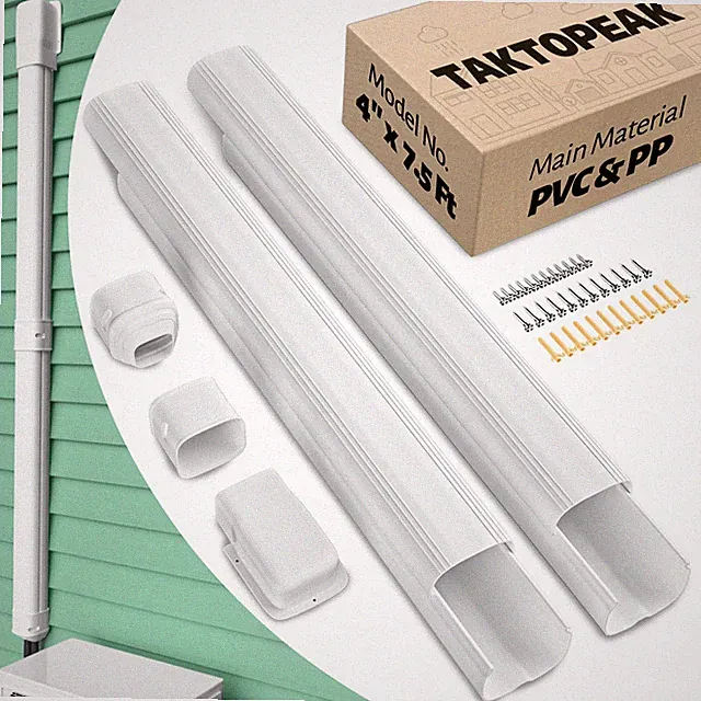 Mini Split Line Cover: 4'' 7.5 Ft Line Hide for Mini Split Air Conditioner Ce...